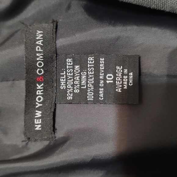 Gray & Black New York & Co. Blazer sz 10 - Picture 3 of 6